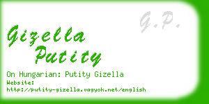 gizella putity business card